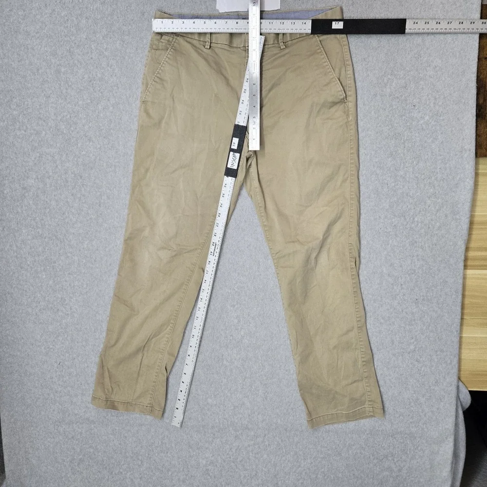 Banana Republic Men Pants 35X32 Khaki Chino Twill Kentfield Pant Button 30